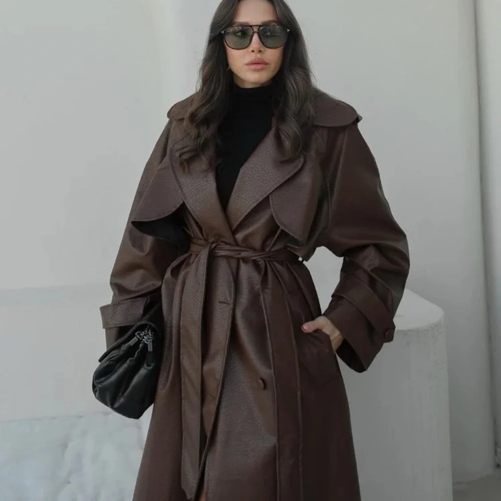 Chocolate Brown Trench Coat - Picture 16 of 16